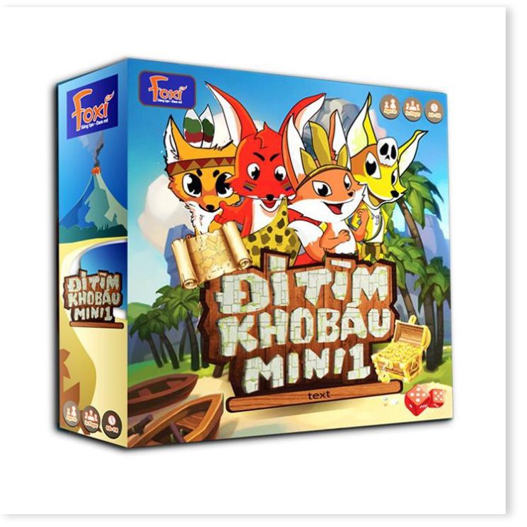 Boardgame-Đi tìm kho báu mini Foxi-Đồ chơi trẻ em thông minh sáng tạo-phát triển IQ cao