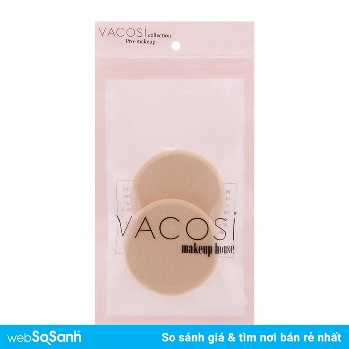 Bông Phấn Vacosi Ướt Tròn Nhỏ ( bịch 2 miếng )