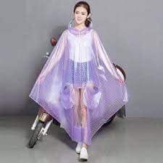 Áo mưa chấm bi siêu dai,áo mưa chấm bi cánh dơi 1 đầu có kính che mặt