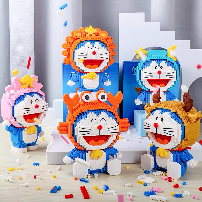 Bộ đồ chơi lắp ráp ghép hình Doraemon - Mô hình 3D BALODY cung hoàng đạo, đồ decor trang trí, mô hình quà tặng