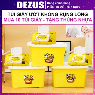 Khăn Giấy Ướt - Khăn Giấy Ướt Không Mùi - Lau Mặt, Không Bung Lông, Siêu Tiết Kiệm, An Toàn Cho Bé Sơ Sinh