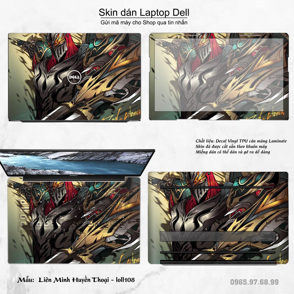 Skin dán Laptop Dell in hình Liên Minh Huyền Thoại nhiều mẫu 15 (inbox mã máy cho Shop)