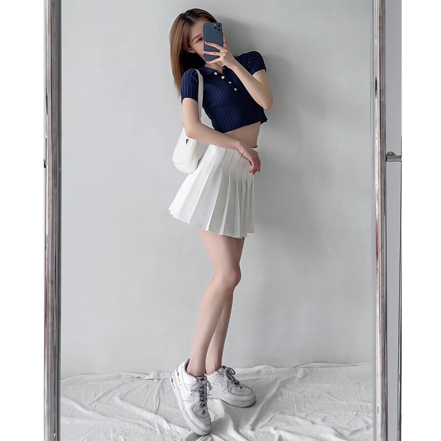 Chân váy tennis xếp ly ngắn lưng cao công sở đẹp bigsize LOKISO CV02