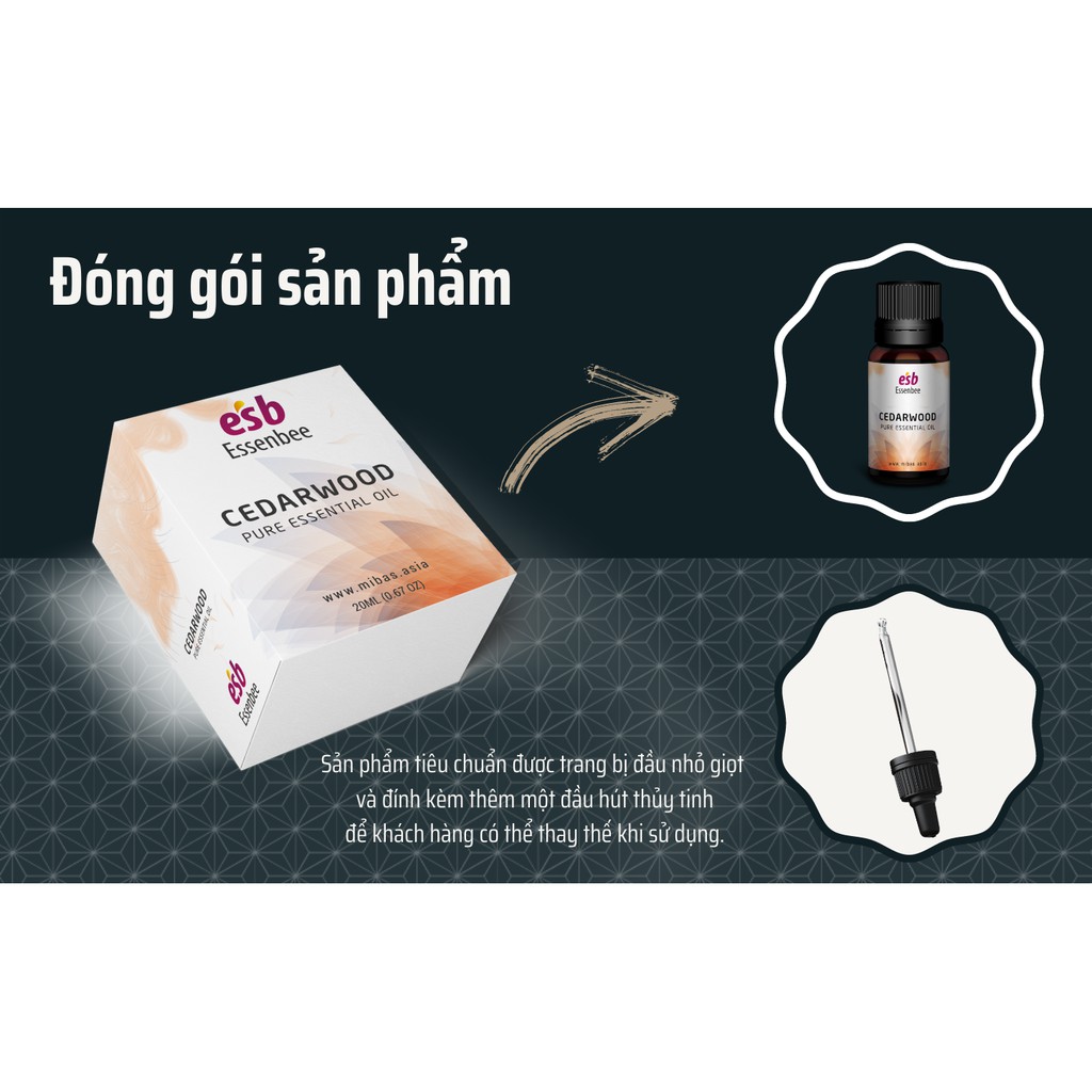 Tinh dầu gỗ Tuyết Tùng - Essenbee (20ml)