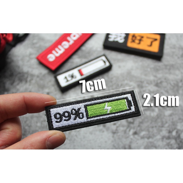 Patch_Velcro phần trăm pin dán quần áo_ba lô túi xách