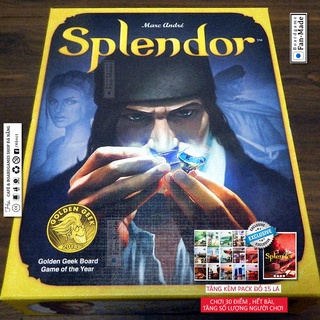 Splendor tìm ngọc chip nhựa + 1 pack đỏ nâng cấp độc quyền tăng số lượng người chơi