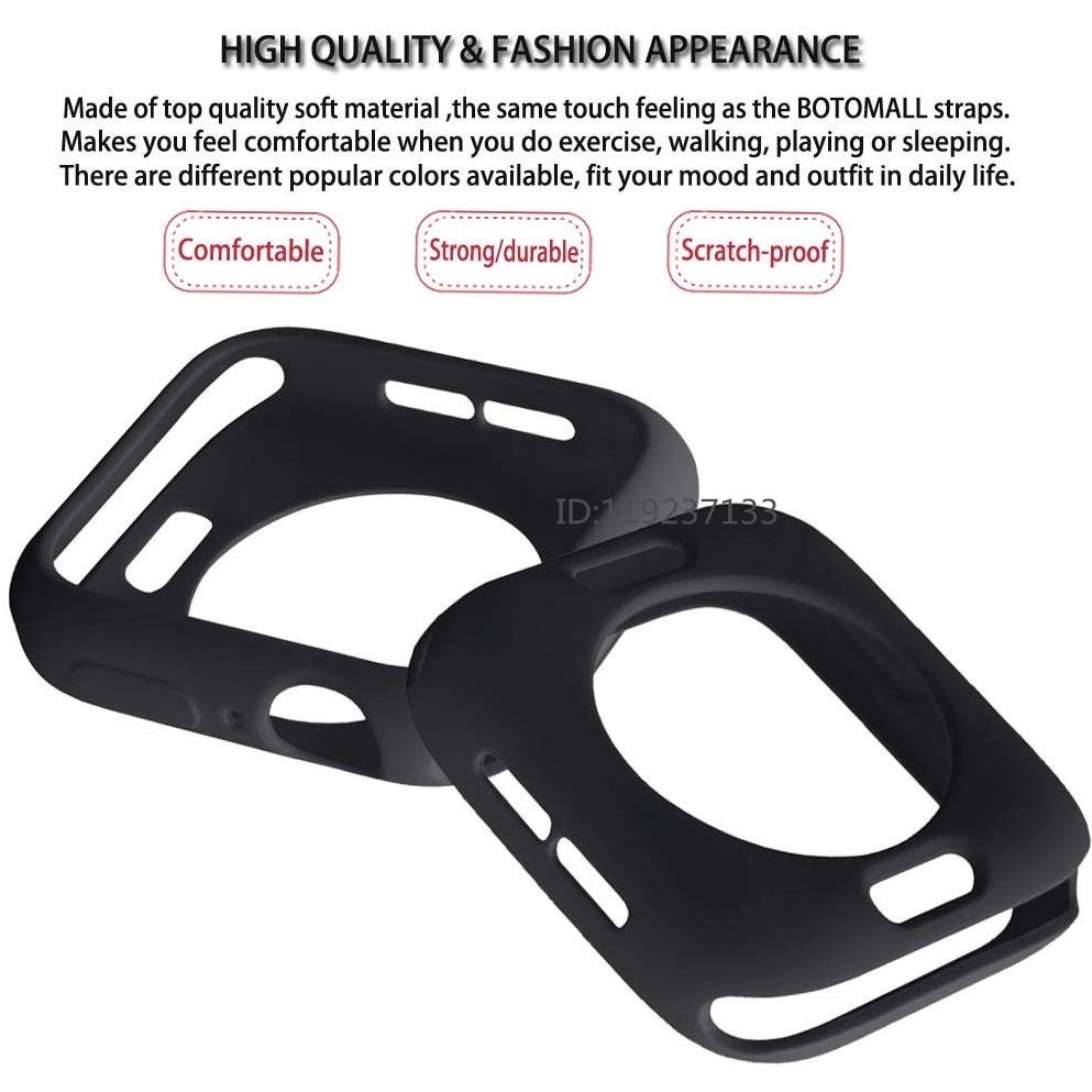 Ốp Bảo Vệ Bằng Silicone Mềm Nhiều Màu Dành Cho Apple Watch 45mm 41mm 44mm 40mm 42mm 38mm Series 8 / 7 / SE / 6 / 5 / 4 / 3 / 2 / 1