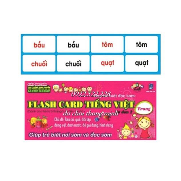 Thanh lý 279k còn 99k FLASH CARD TIẾNG VIỆT, TỪ ĐƠN 2 Flashcard