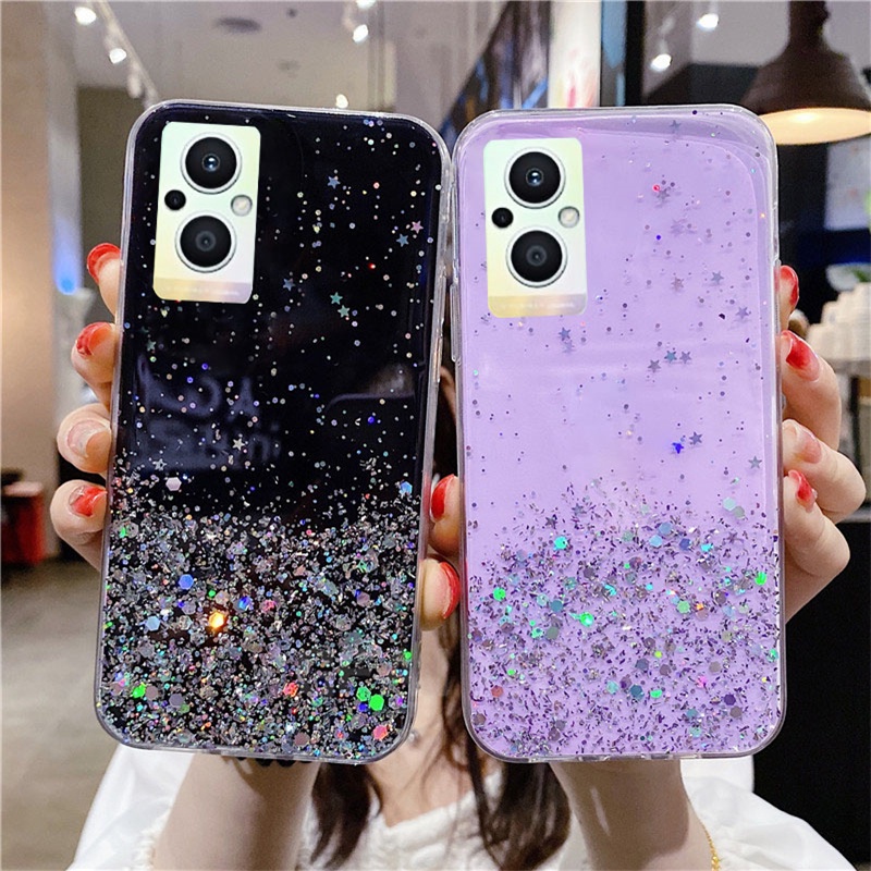 Ốp Điện Thoại Silicon TPU Mềm Trong Suốt Lấp Lánh Cho OPPO Reno 7Z 7 Pro 5G A76 A95 A94 A74 A54 A12 A5s A7 reno7Z