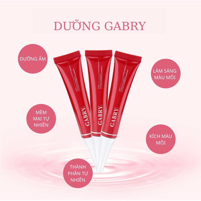 Dưỡng kích màu sau xăm môi Gabry đóng hộp dạng tuýt màu cam đỏ 15ml