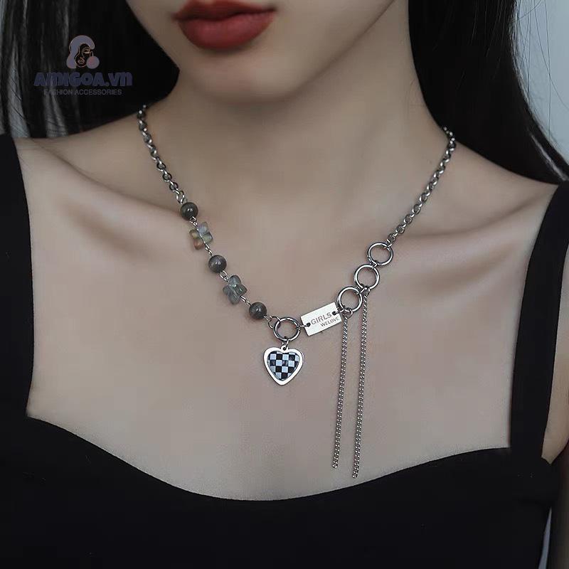 ✨✨Vòng cổ Họa Tiết Bàn Cờ Phong Cách Hip hop Thời Trang Cho Nữ