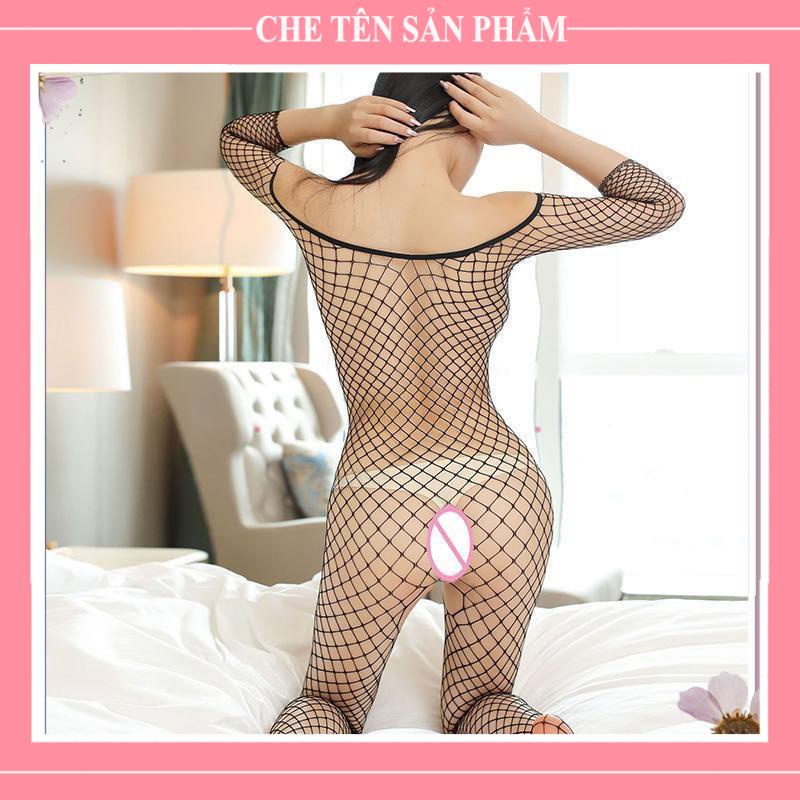 Bộ ngủ body lưới dài tay  liền thân nóng bỏng sexy, Bodystocing lưới, bodysuit ren liền tất  - QUIN BEE | BigBuy360 - bigbuy360.vn