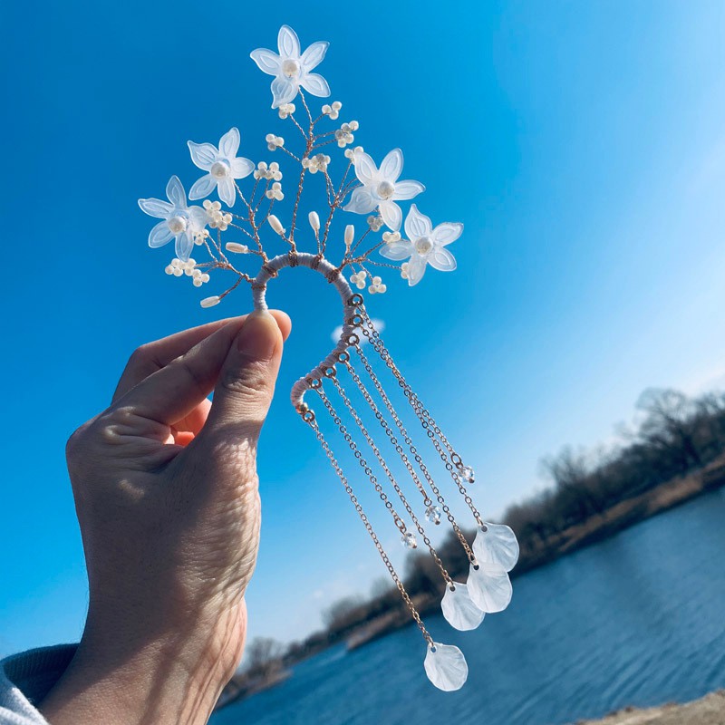1 vành tai 36*54mm nguyên liệu làm trâm làm trang sức cổ trang cosplay cổ phục có màu KC