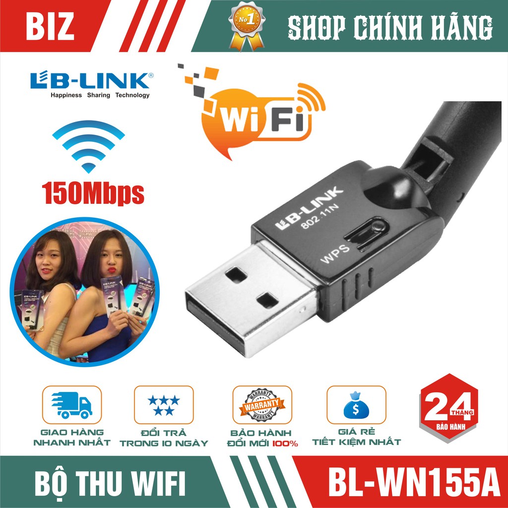 USB WIFI LB-LINK thu wifi cho máy tính bàn, laptop - Bảo hành Chính hãng 24 tháng !!! | BigBuy360 - bigbuy360.vn