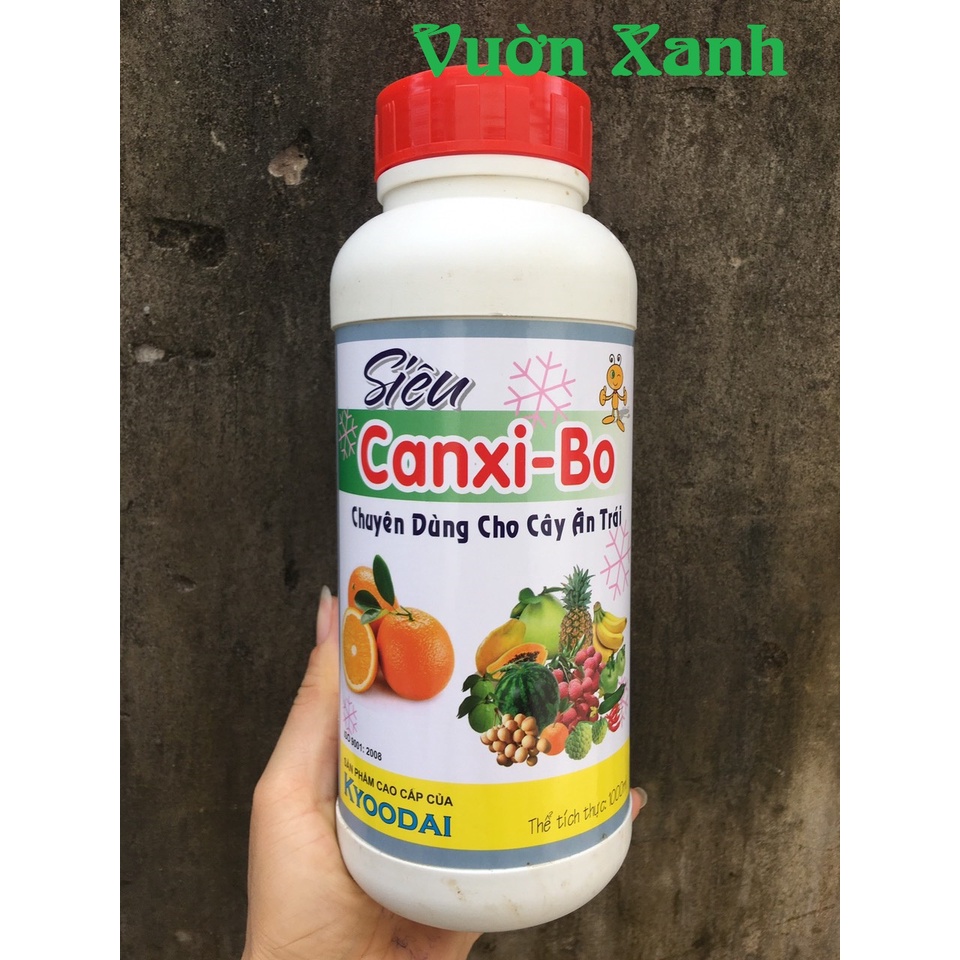 ( HOT ) Phân bón lá siêu Canxi- Bo chai 1L chống rụng hoa, trái non, nứt trái, thối trái