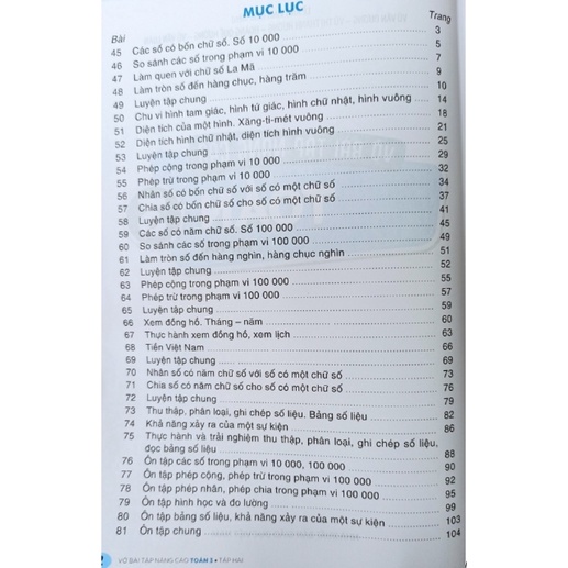 Sách - Vở bài tập nâng cao Toán lớp 3 tập 2