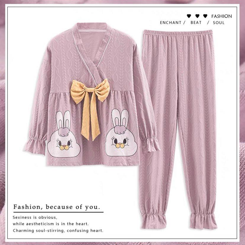 Bộ Mặc Nhà Pyjama Cổ Chữ V Phiên Bản Nâng Cấp Mới Nhất