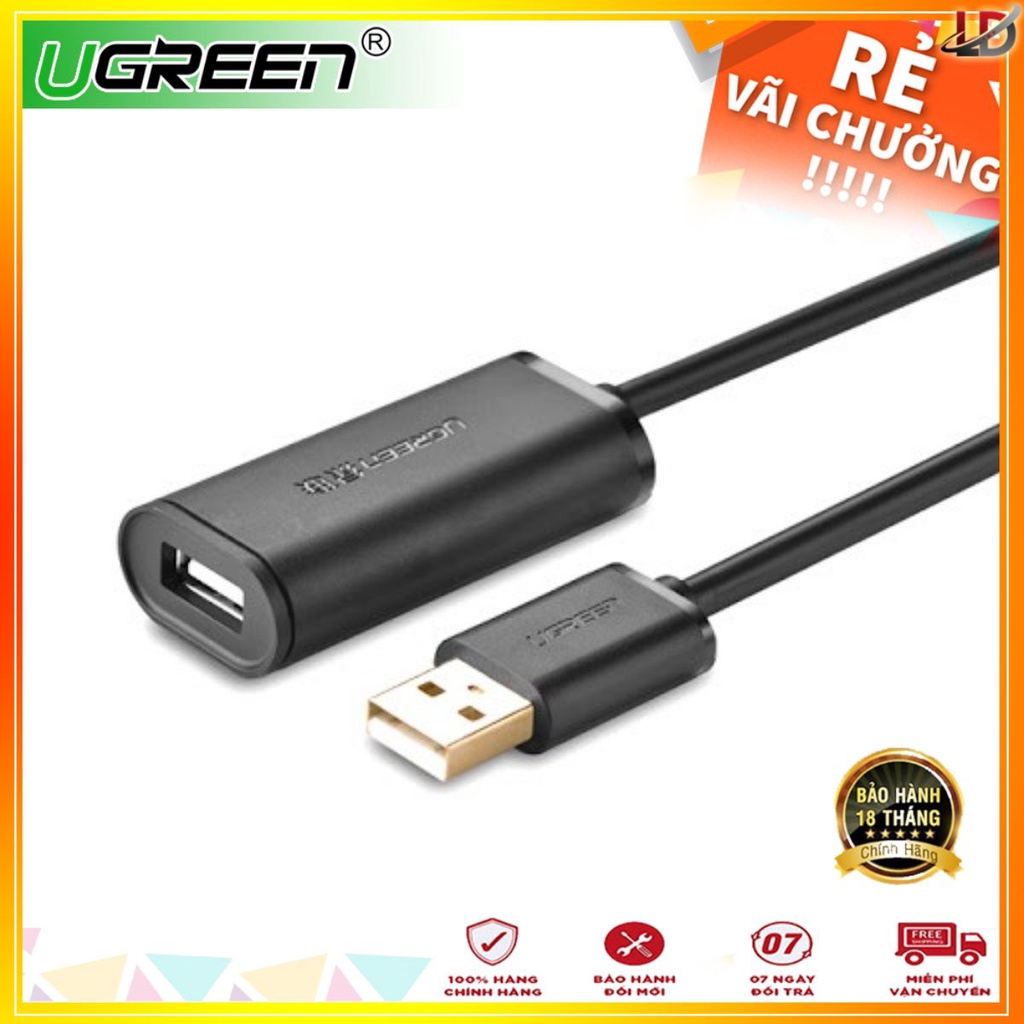 Ugreen 10319 - Cáp nối dài USB 2.0 dài 5M có chip khuếch đại chính hãng - Phukienleduy