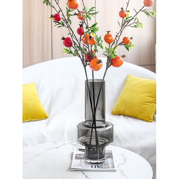 (SẴN) Lọ hoa dáng cao đèn dầu - Lọ hoa thủy tinh phong cách Bắc Âu - Bình hoa thủy tinh màu cao cấp xuất khẩu