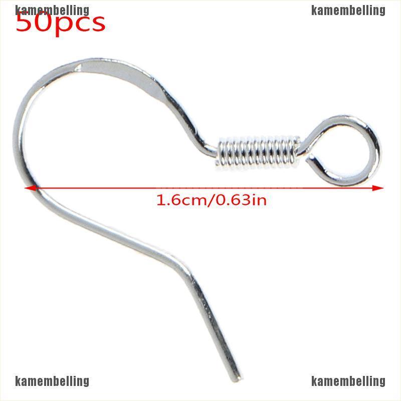 Set 50 Móc Bông Tai Mạ Bạc 925 Hình Quả Bóng DIY