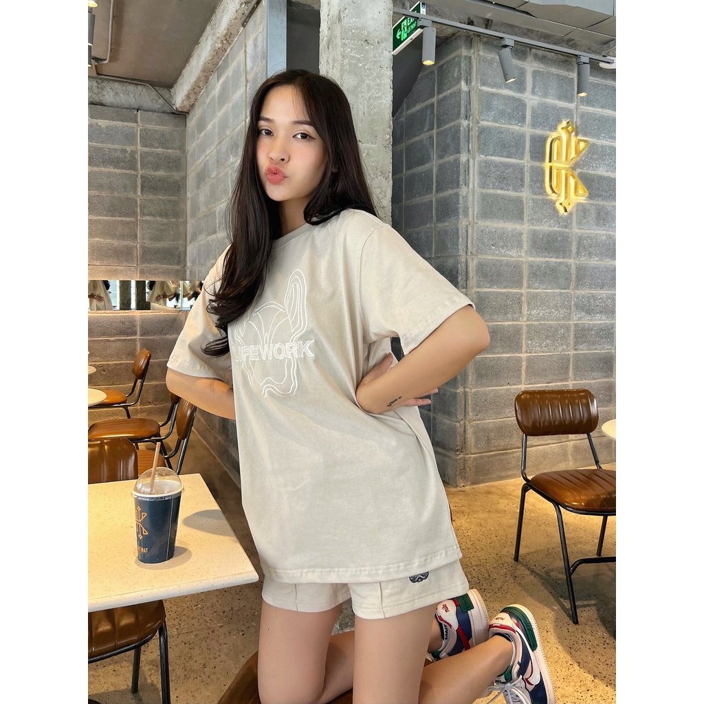 (HÀNG XUẤT XỊN) Áo thun Lifework  PK1208 5 màu thêu full xịn Hàn 2022 Về bảng màu hot, best seller Hàng đẹp, Vãi xuất dư