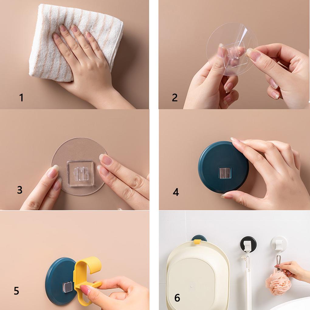 Móc Treo Đồ Màu Trắng + Đen Có Giác Hút Dán Tường Tiện Dụng