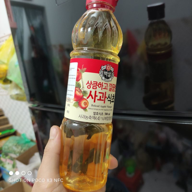 Giấm táo Beksuk Hàn Quốc chai 500ml - hàng chính hãng giá sale chỉ 30k
