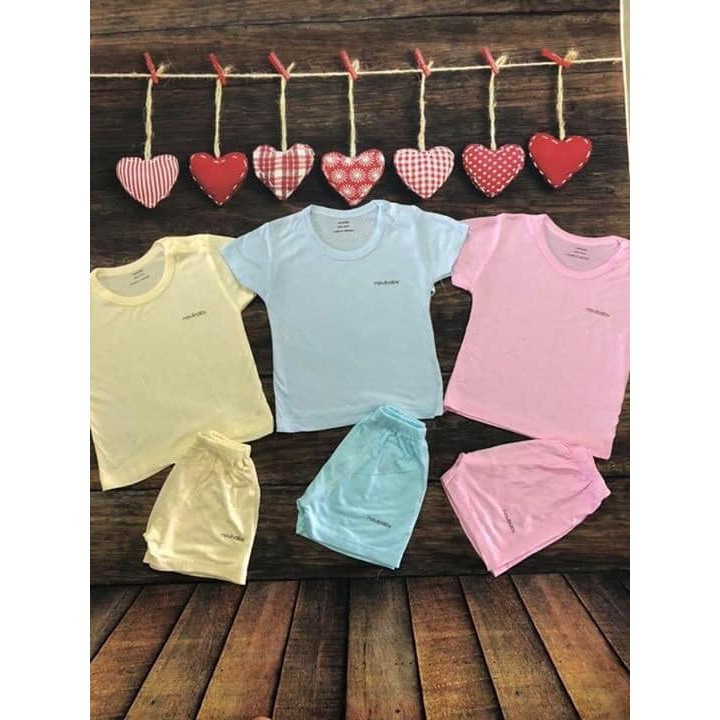 Bộ quần áo Unchi / Noubaby cộc tay cổ tròn chất đẹp_STARS SHOP