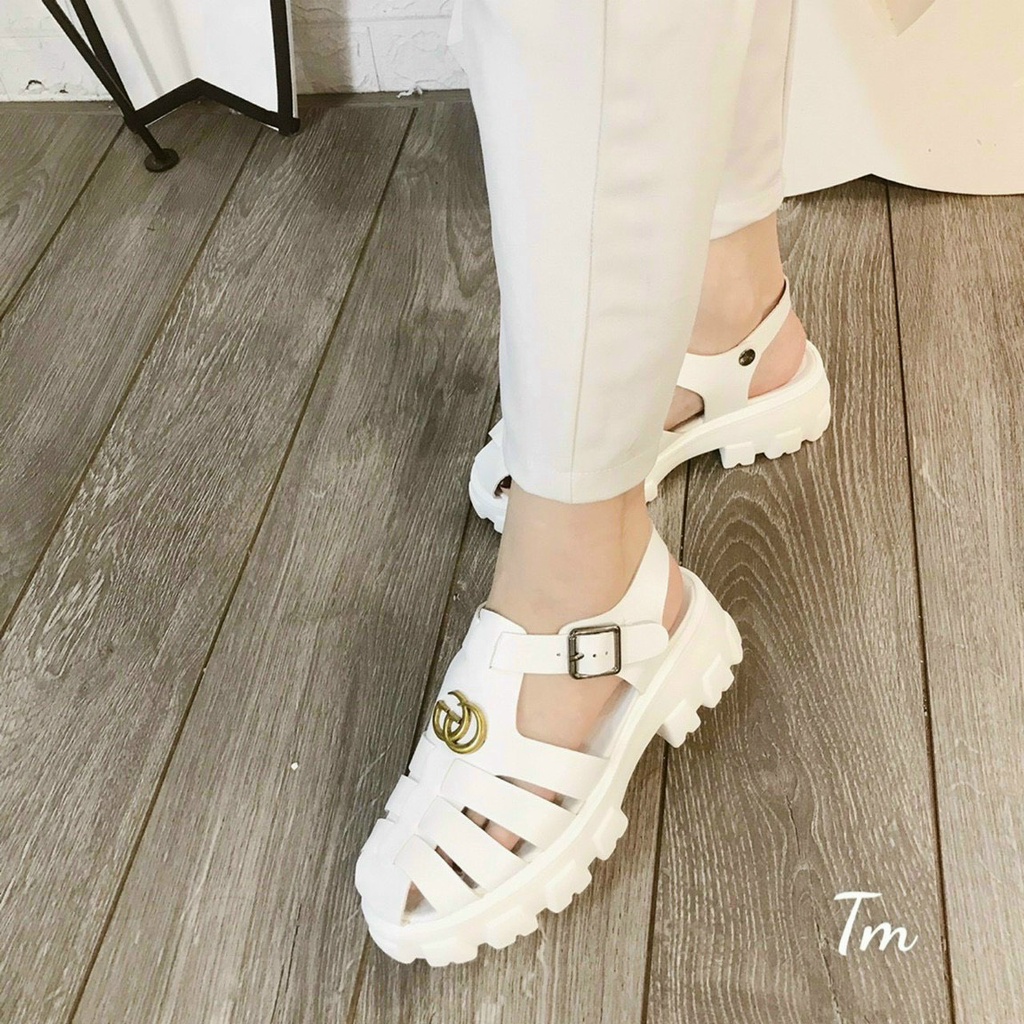 GIÀY SANDAL RỌ GG ĐẾ KHỦNG CAO 5P CHẤT CHƠI