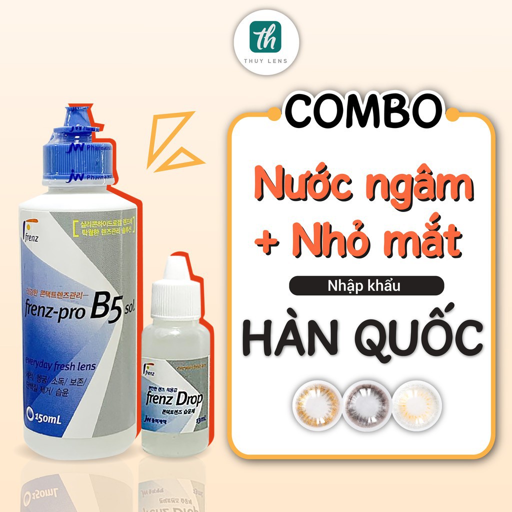[Mã 1511FASHIONSALE giảm 10% đơn 99K] Nước Ngâm Lens Và Nhỏ Mắt Lens - Nước Ngâm Rửa Kính Áp Tròng B5