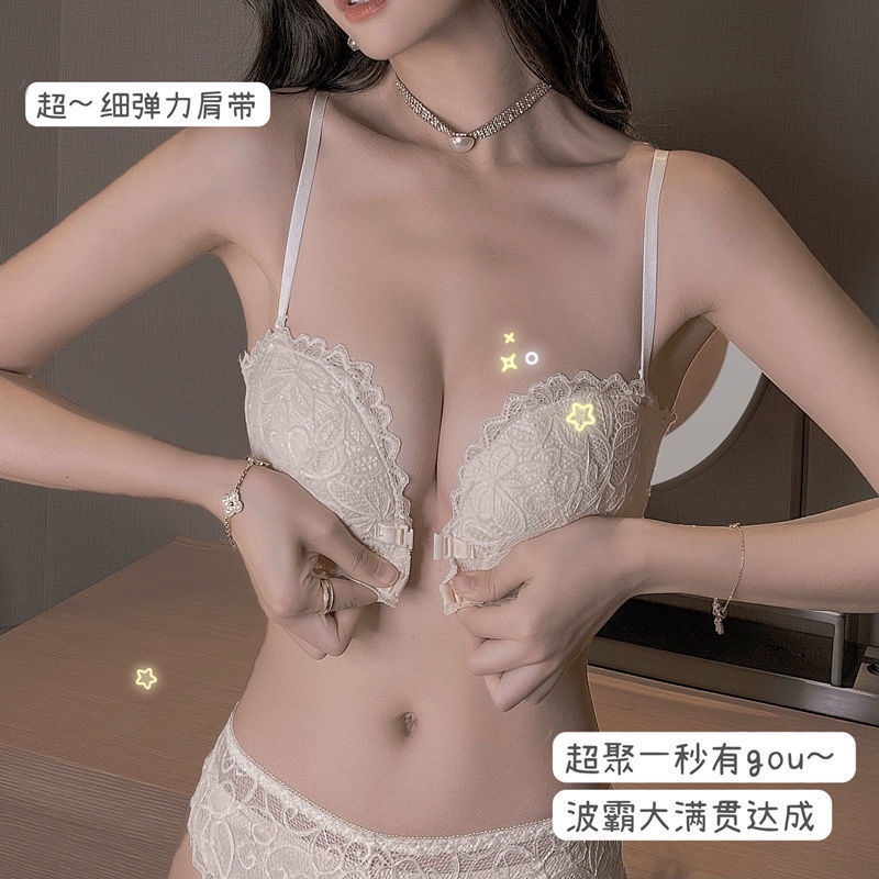 Set Đồ Lót Nâng Ngực Dày Dặn Không Gọng Thép Thời Trang Quyến Rũ Cho Nữ