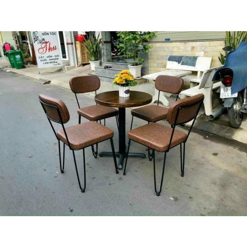 Ghế Lotte khung sắt sơn tĩnh điện bọc nệm da cao cấp