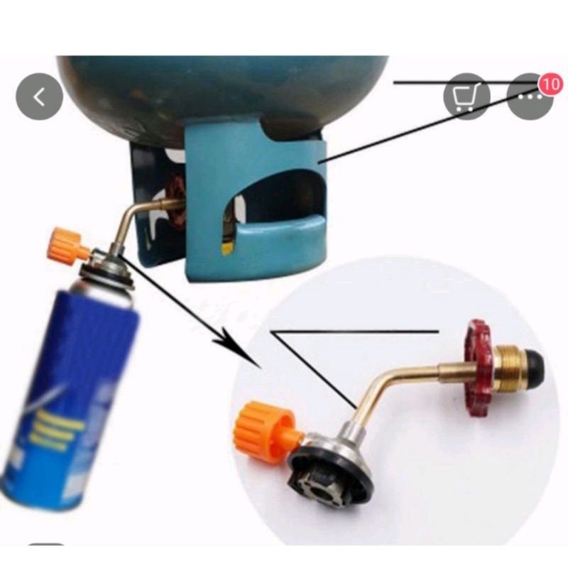Nạp bình gas du lịch ống đồng loại tốt.
