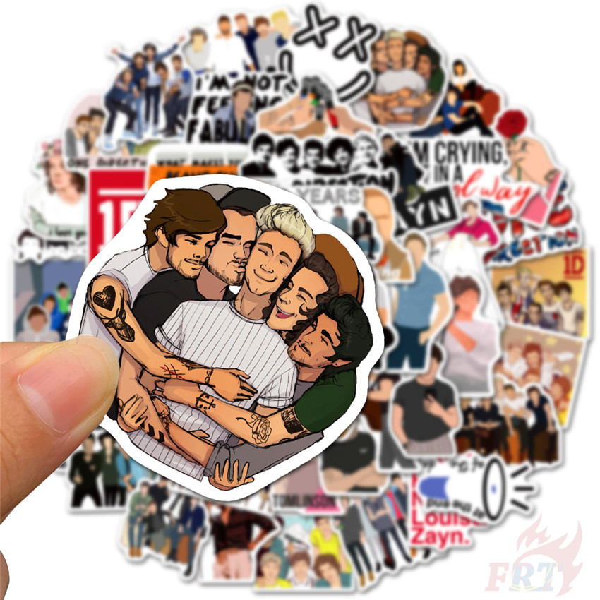 ❉ One Direction 1D - Series 01 Pop Music Band Stickers ❉ 50Pcs/Set Louis Tomlinson Harry Edward Styles Liam Payne Niall James Horan DIY Fashion Mixed Doodle Decals Stickers