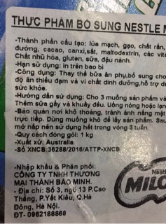 Sữa milo Úc và A2 Úc