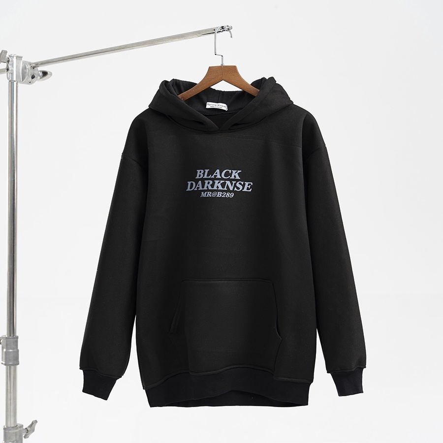 Áo hoodie nỉ bông Monster X Street Black Dark nam nữ form rộng thu đông Local Brand