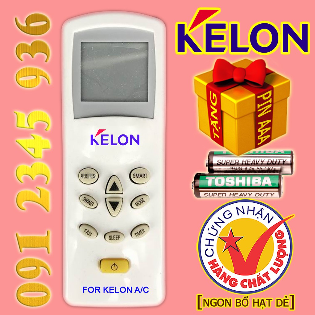 Remote Điều khiển Điều hòa Máy lạnh KELON &quot;HÀNG ĐẸP&quot;. (Mẫu số 1)