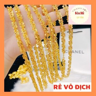 Dây chuyền nữ💎𝑭𝑹𝑬𝑬𝑺𝑯𝑰𝑷 💎Dây nữ xoắn vàng cao cấp bền màu