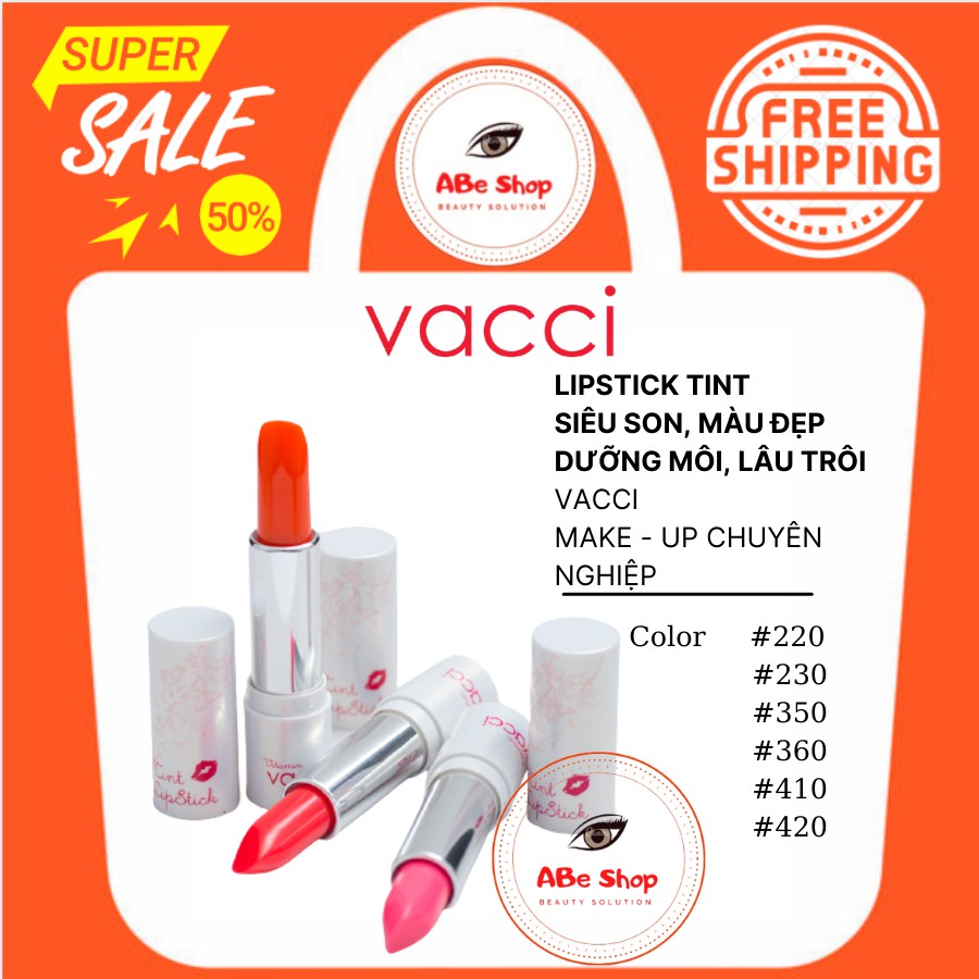SON VITAMIN VACCI DƯỠNG MÔI LÂU PHAI - SIÊU CUTE