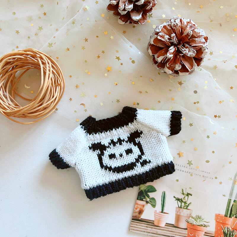 Áo Sweater Dệt Kim 20cm In Hình Hoạt Hình Dễ Thương Cho Búp Bê