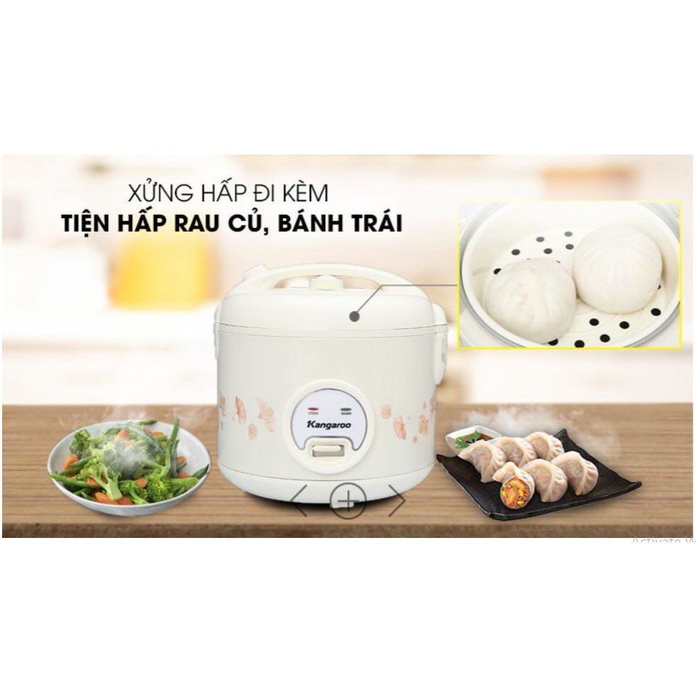 [Mã ELHADEV giảm 4% đơn 300K] Nồi cơm điện loại cơ Kangaroo KG18RC3 1,8 lít