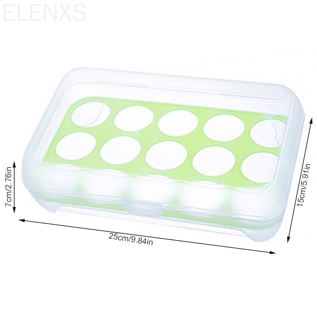Khay Nhựa Trong Suốt Đựng Trứng 15 Ngăn Có Nắp Đậy Tiện Dụng