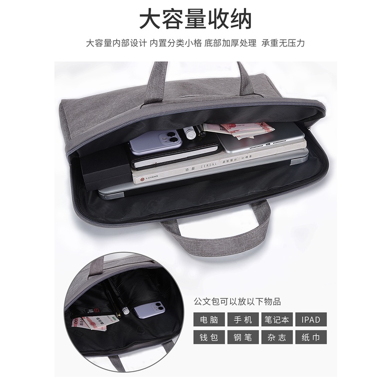 Túi Đựng Tài Liệu Nhiều Ngăn Sức Chứa Lớn Bằng Vải Bạt Cho Nam | BigBuy360 - bigbuy360.vn