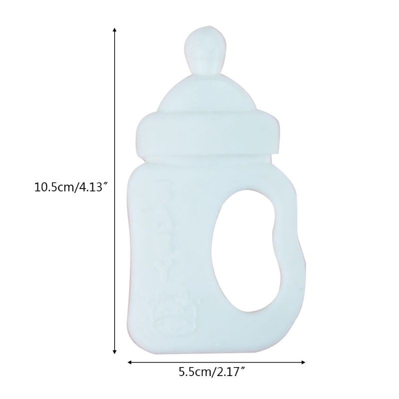 Đồ chơi hình bình sữa hoạt hình bằng silicon cho bé đang mọc răng