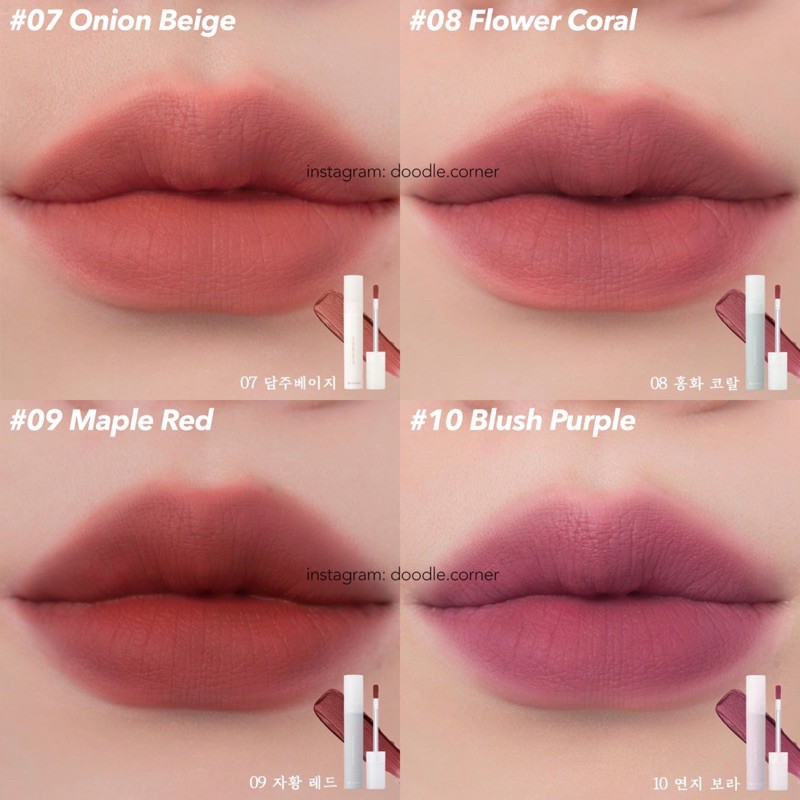 [Hanbok] Son kem lì Romand See-Through Matte Tint 10 màu (Có Sẵn)