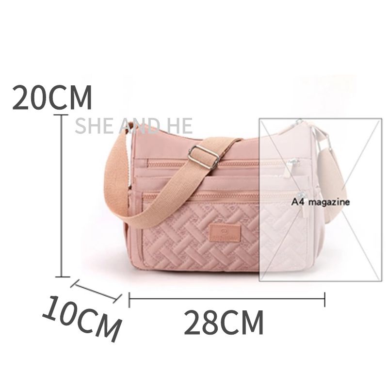 Túi Xách Nữ ĐẹpTúi Đeo Chéo Vai Canvas Nylon Chống Nước Phong Cách Hàn Quốc Cho Nữ