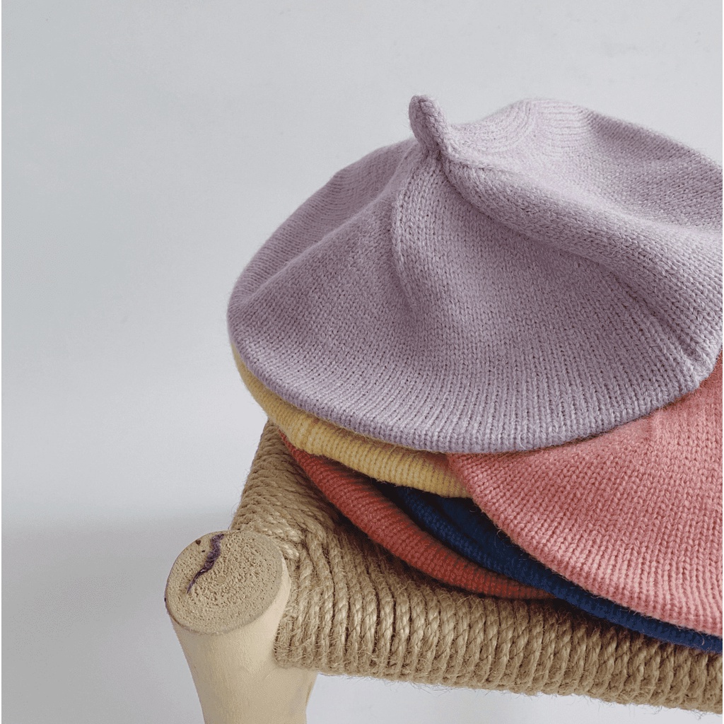 Nón Len Kiểu Dáng Hoạ Sĩ Thu Đông Cho Bé