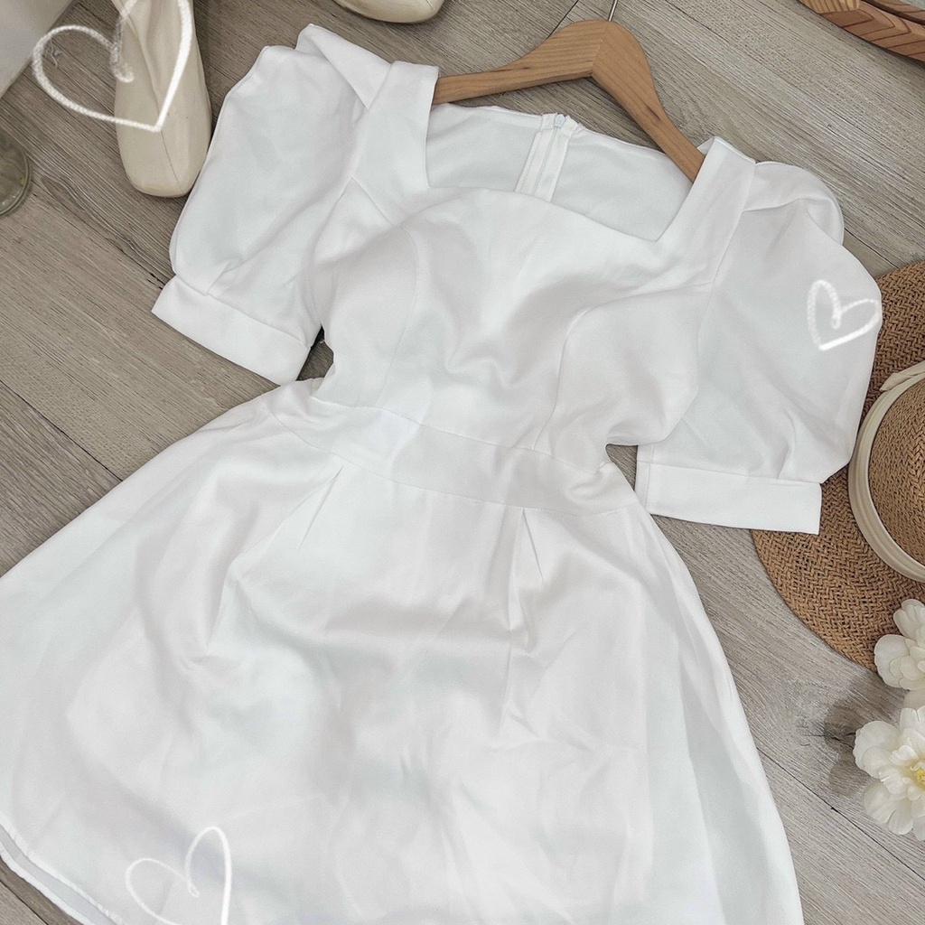 Đầm Phi Xoè Cổ U Siêu Đẹp