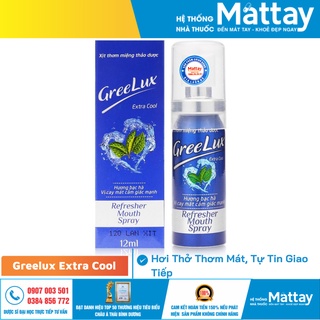 Xịt Thơm Miệng Thảo Dược Greelux Extra Cool - Chai 12ml - Hơi Thở Thơm Mát, Tự Tin Giao Tiếp