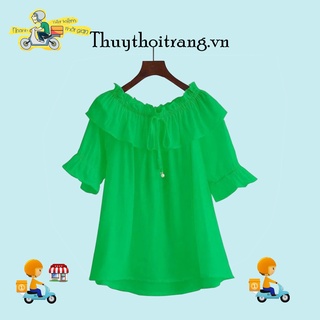 Áo đũi kiểu nữ thiết kế - Áo cồ xòe tay lỡ